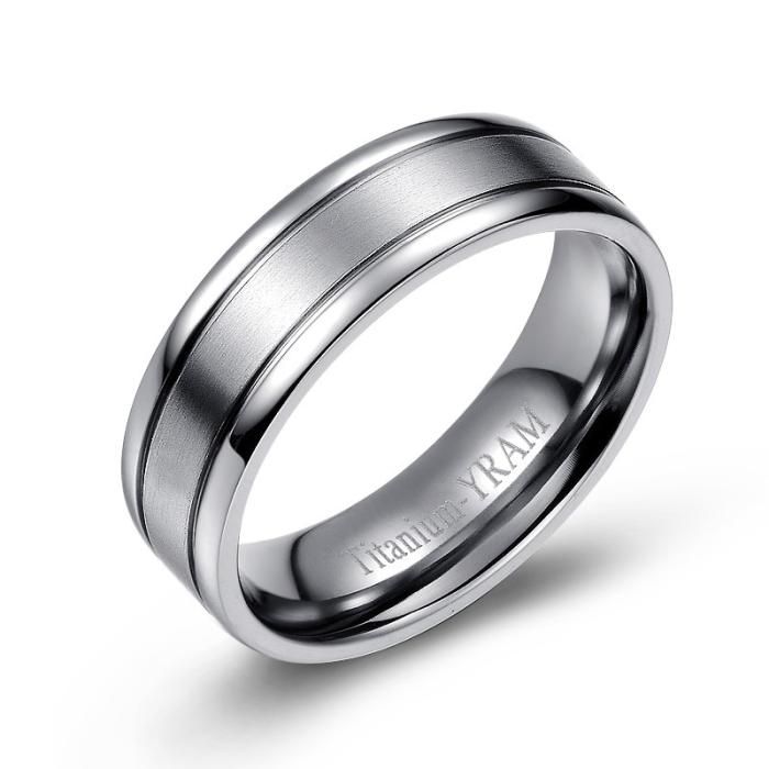 Dual Finish Titanium Ring
