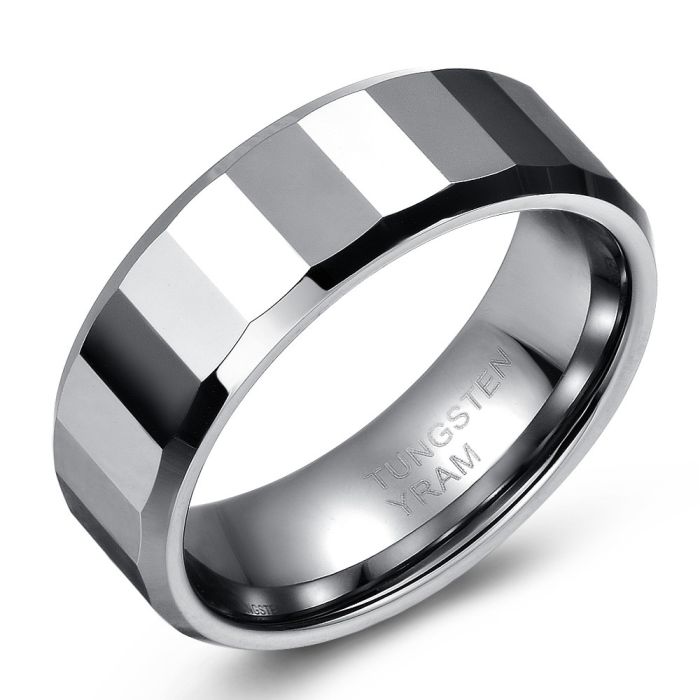 Multi-Faceted Tungsten Ring