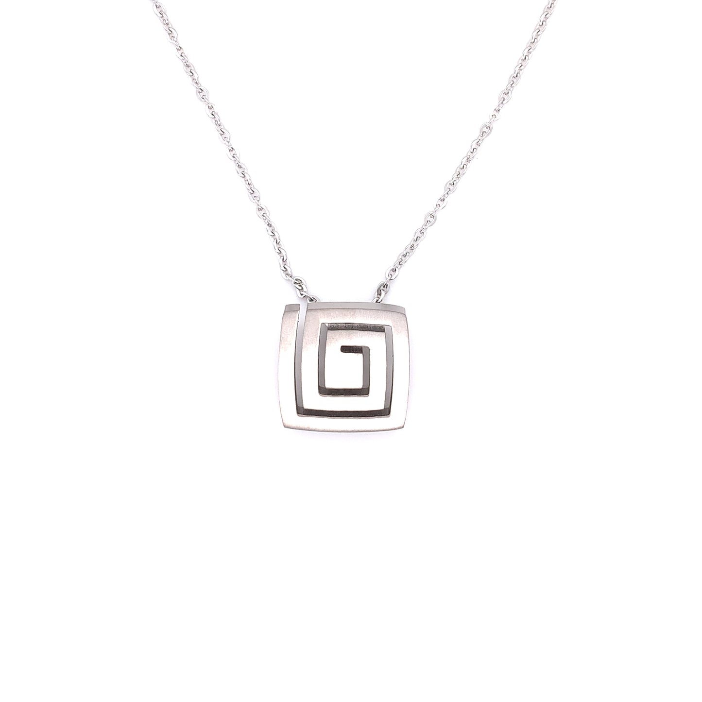 Hypnotizing Square Titanium Pendant