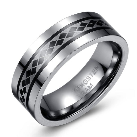 Tungsten Diamond Spinning Ring