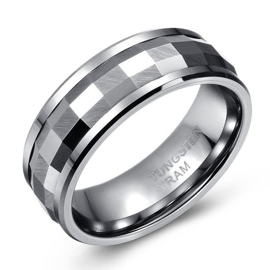 Spinning Faceted Tungsten Ring