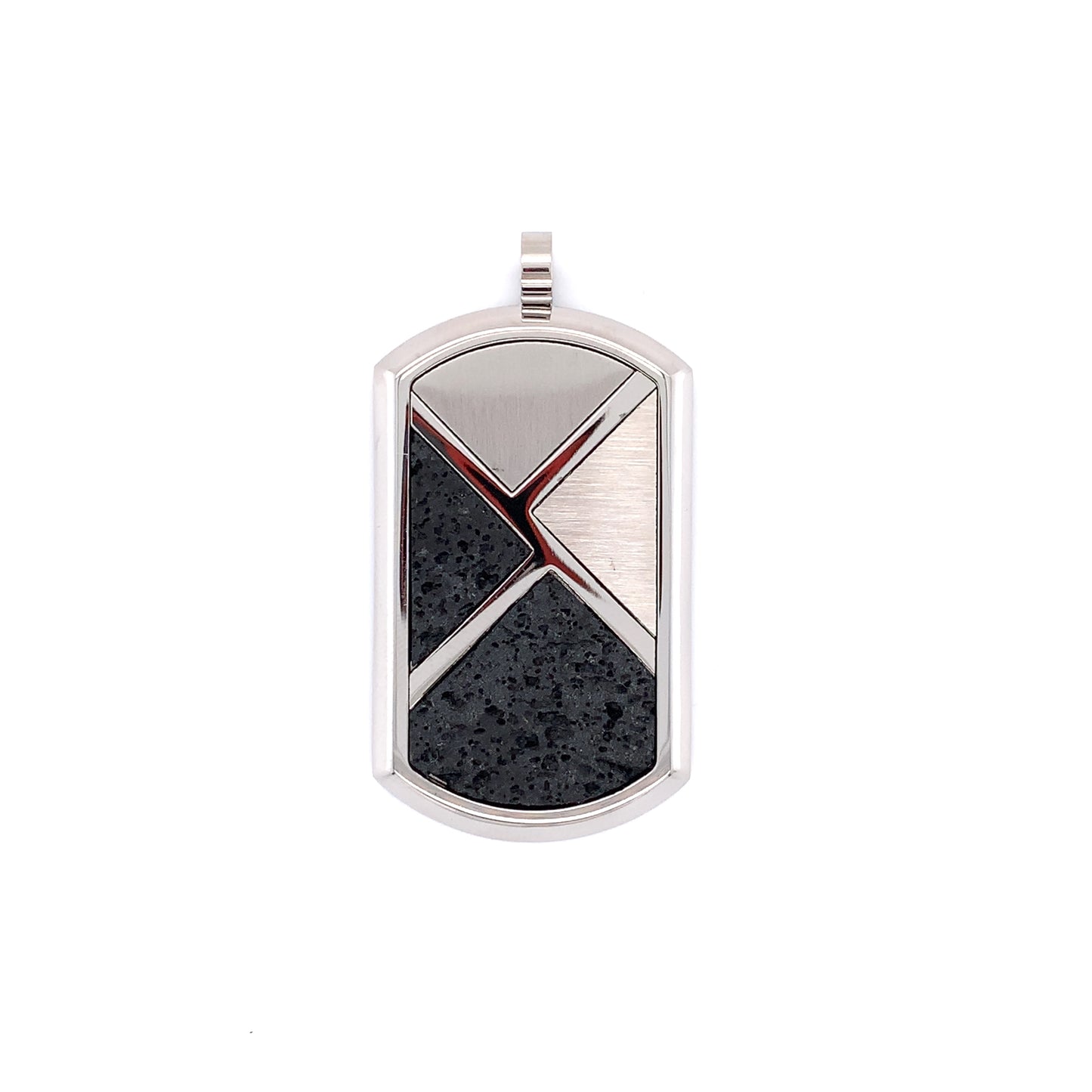 Lava Rock Stainless Steel Pendant