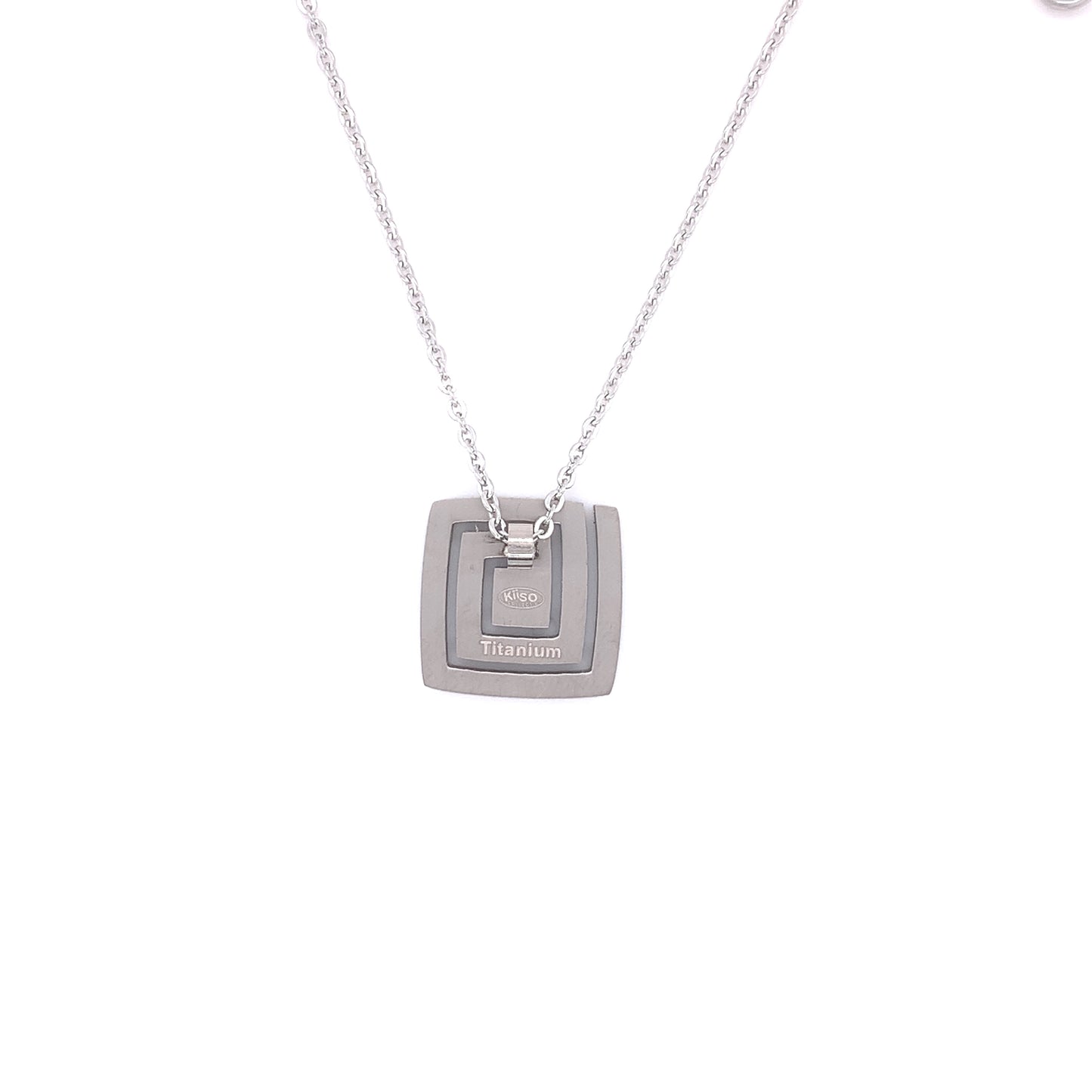 Hypnotizing Square Titanium Pendant