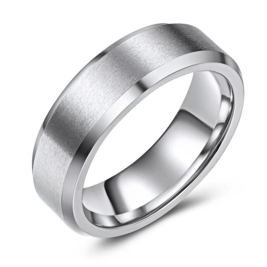 Beveled Edge Cobalt Wedding or Fashion Ring - 7mm