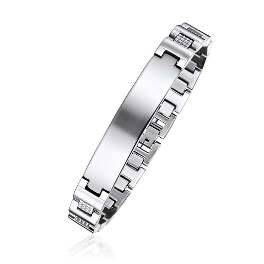 Textured Engravable High Fashion ID Bracelet