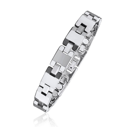 Puzzle Piece Link Tungsten Magnetic Therapy Bracelet