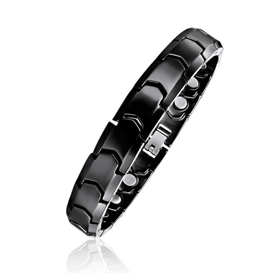 Black Ceramic Men’s Magnetic Bracelet