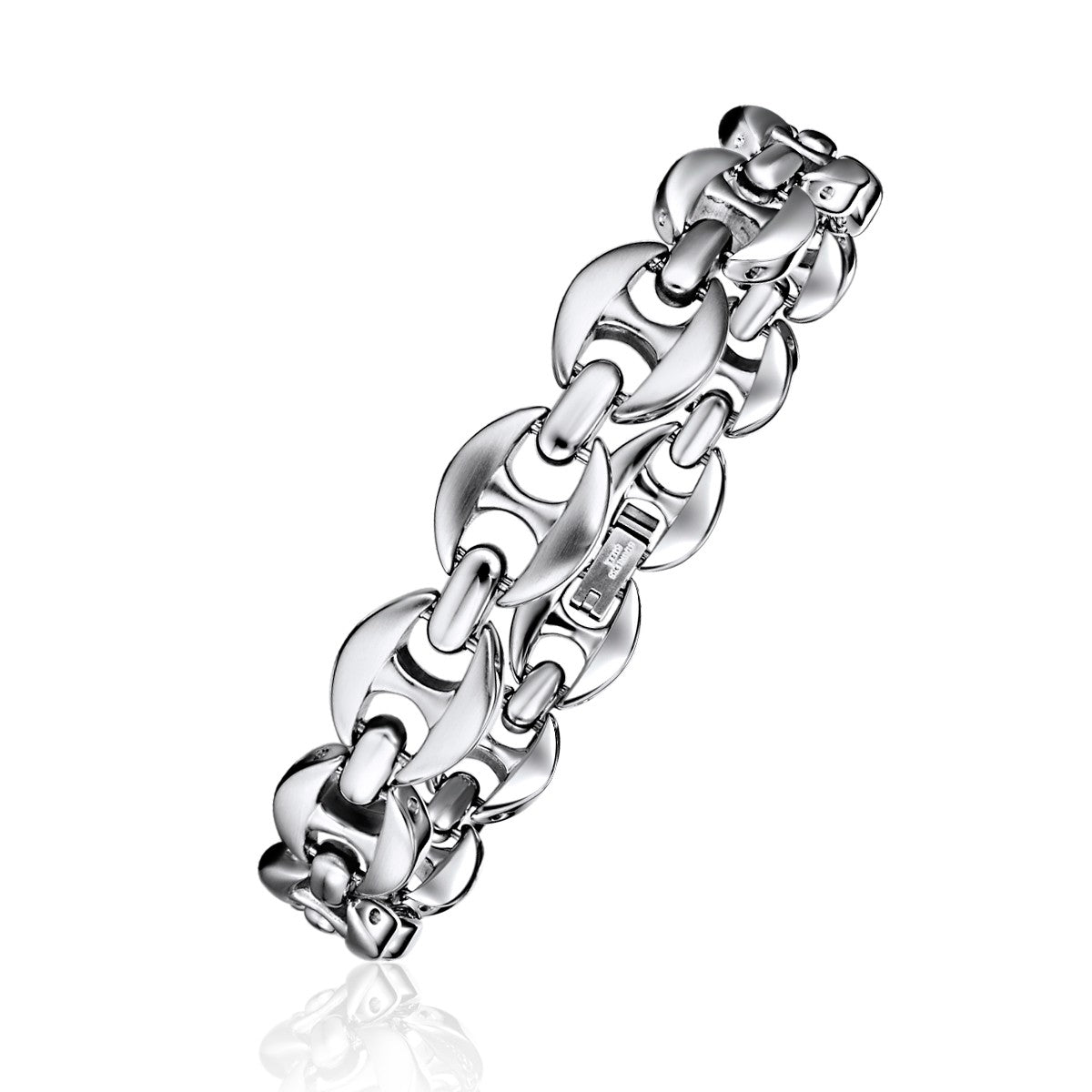 Dual Finish Mariner Link Bracelet