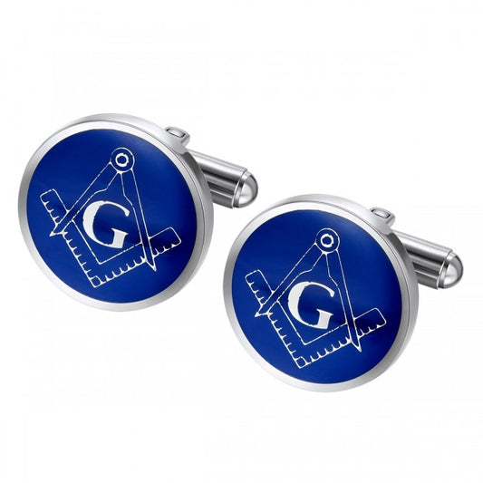 Masonic Fraternity Cufflinks in Stainless Steel