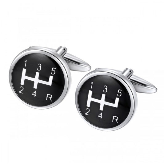 Gear Shift Knob Style Stainless Steel Cufflinks