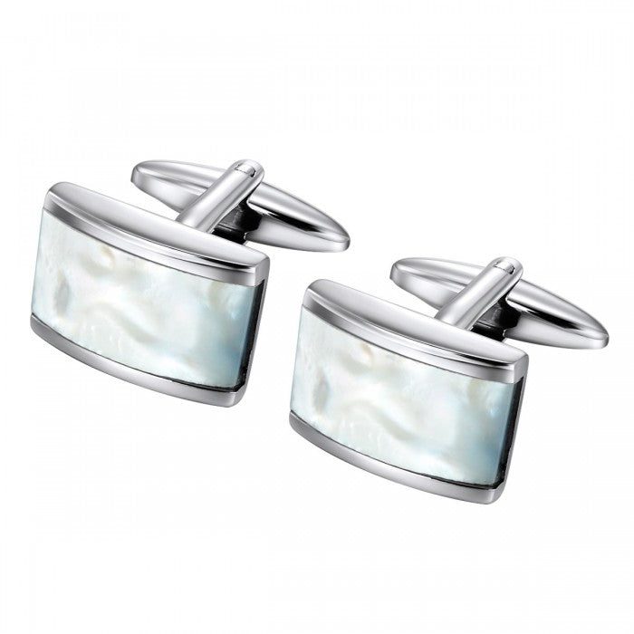 Beautiful Mother Of Pearl Stainless Steel Cufflinks