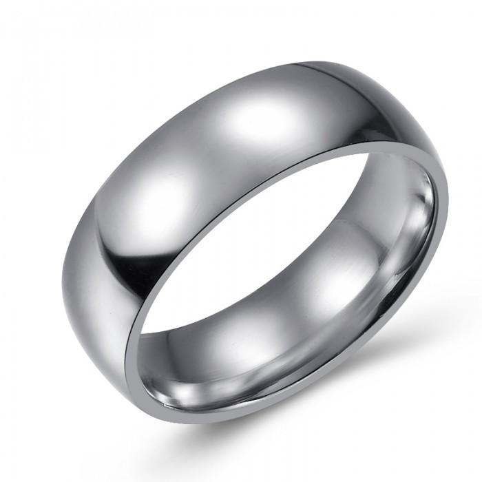 SIMPLE AND ELEGANT STAINLESS WEDDING OR FASHION BAND - 7MM
