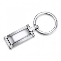 High Polish Stainless Steel Engravable Keychain