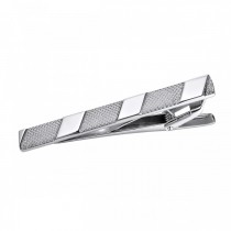 Ritzy High Contrast Textured Stainless Steel Tie Bar