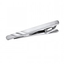 Brushed Stainless Steel Tie Bar with High Polished Accent Lines