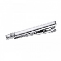 High Polished Stainless Steel Tie Bar with Brushed Accent