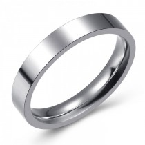 SIMPLE AND ELEGANT STAINLESS WEDDING OR FASHION BAND - 4MM