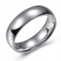 SIMPLE AND ELEGANT STAINLESS WEDDING OR FASHION BAND - 6MM