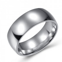 SIMPLE AND ELEGANT STAINLESS WEDDING OR FASHION BAND - 8MM