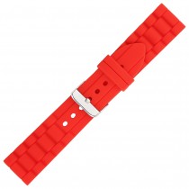 Red Textured Silicone Watch Strap 22mm