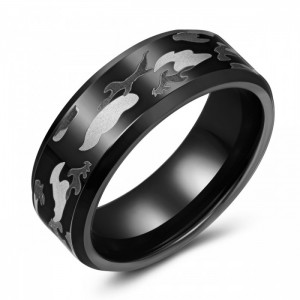 Camouflage Tungsten Wedding or Fashion Ring - 8MM